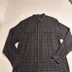 George Black and Brown Plaid Casual Shirt